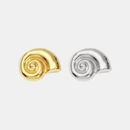 1 Piece Shell Shape Stainless Steel Gold Color Brooch 2
