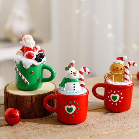 1 Piece Christmas Mug Resin Party Supplies 2
