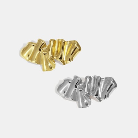 1 Piece Irregular Shape Stainless Steel Gold Color Brooch 2