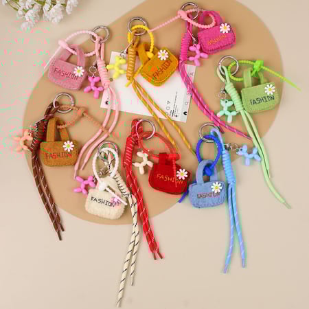 1 Piece Felt Mini Bag with Cute Dog  Women's Bag Charms 2