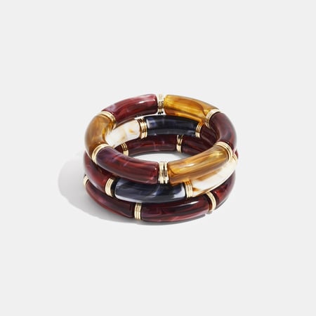 1 stuk retro acryl kralen armband met kleurverloop