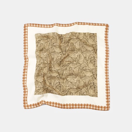 1 Stück Retro-Blatt-Polyester-Bandana 2