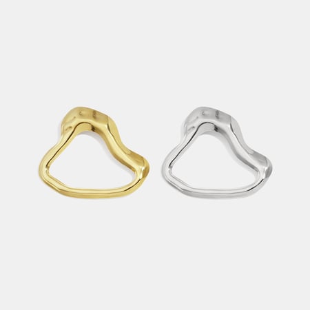 1 Piece Heart Stainless Steel Gold Color Brooch 2