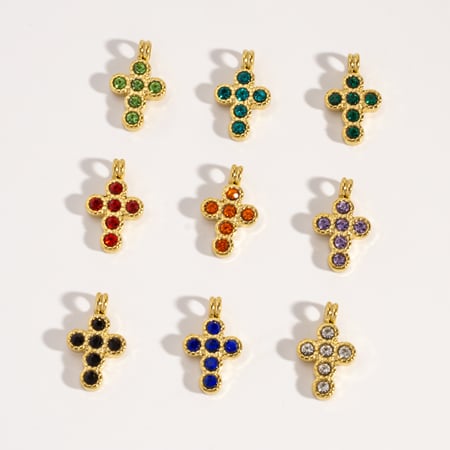 Pendentif croix en acier inoxydable pour femme, collection Simple Series (1 pièce) 2