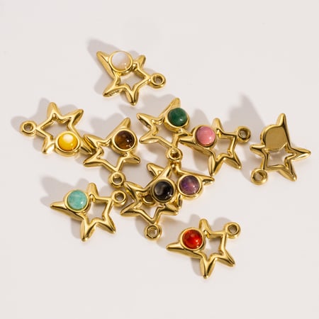 1 Piece  DIY Irregular Shape Hollow Out Stainless Steel Women's Pendants