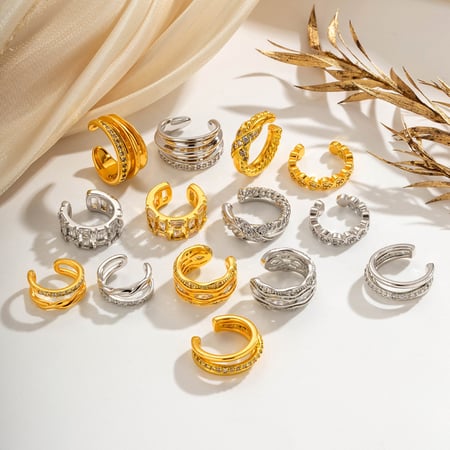 1 stuk moderne onregelmatig gevormde koperen zirkoon oorbellen voor dames