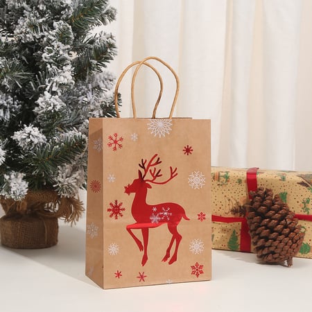 1 Piece Christmas Kraft Paper Party Packing Bag 2