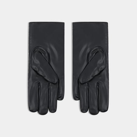 1 paire de gants élégants à carreaux en PU pour femmes