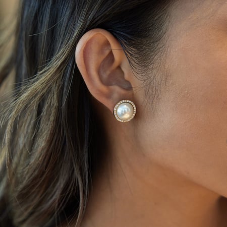 1 Pair Gorgeous Circle Stainless Steel Gold Color Women's Stud Earrings 2