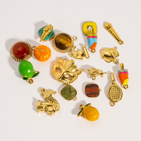 1 Piece  DIY Ice Cream Mango Squirrel  Stainless Steel Women's Pendants