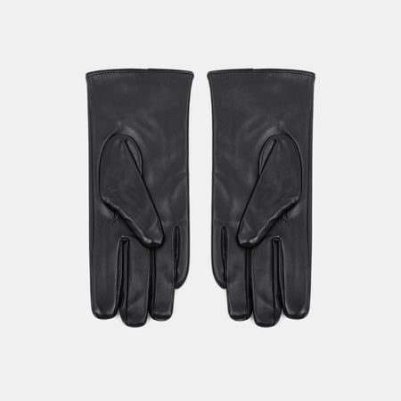 1 Pair Solid Color Bow Knot PU Women's Gloves 2