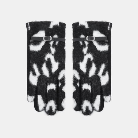 1 Pair Retro Leopard Pattern Polyester Women's Gloves