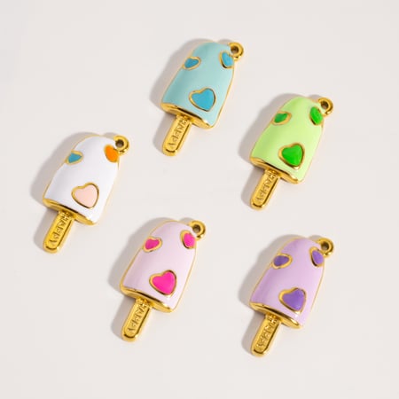 Pendentif femme en acier inoxydable, motif glace, à faire soi-même (1 pièce) 2