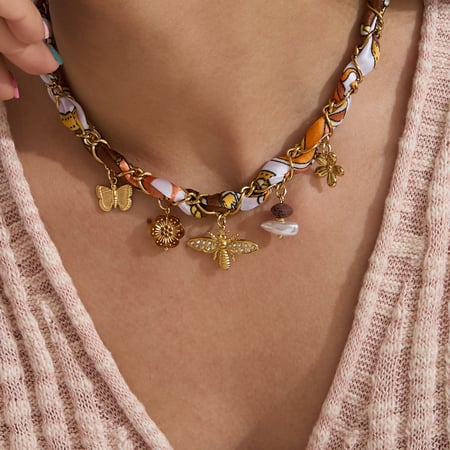 1 Piece Chic Bee Stainless Steel Gold Color Women's Pendant Necklaces