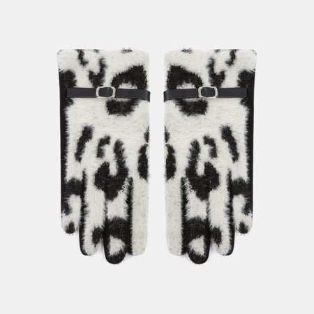 1 Pair Retro Leopard Pattern Polyester Women's Gloves 2