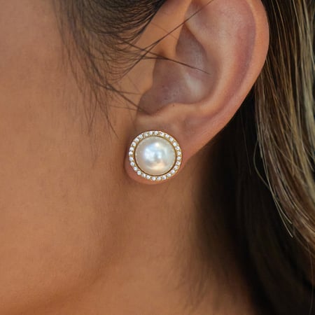 1 Pair Gorgeous Circle Stainless Steel Gold Color Women's Stud Earrings