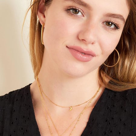 Double necklace geometrix shapes