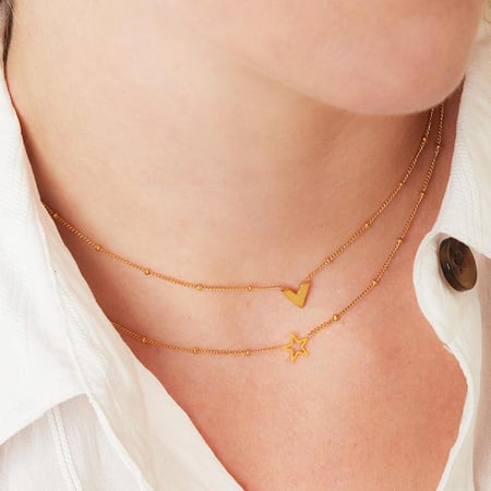 Collana minimalista stella aperta