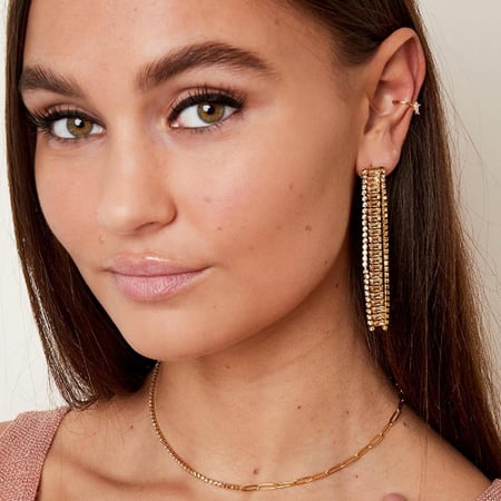 Necklace zircon and chain