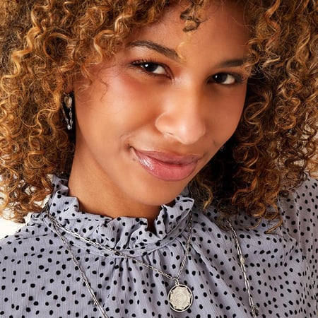 Stainless steel necklace heart amulet