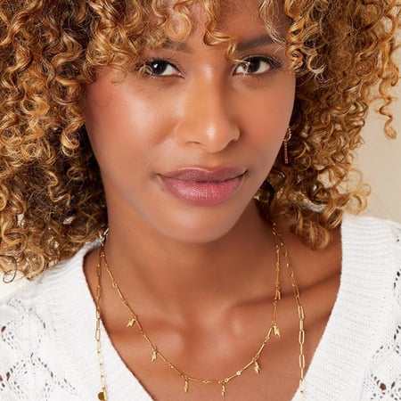 Stainless steel necklace lightning bolt