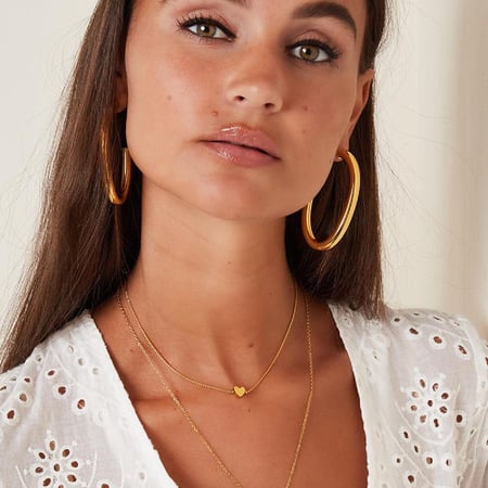 Adult - Coloured heart necklace