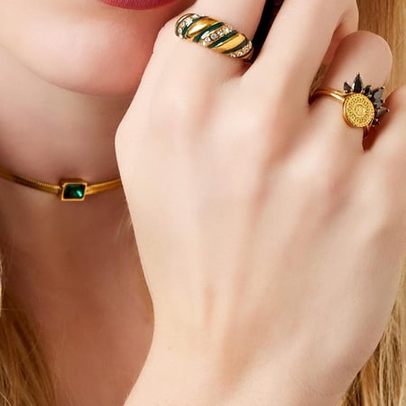 Stainless Steel Ring Sun