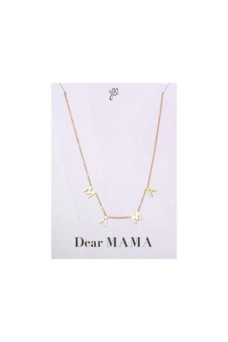 Necklace  Dear Mama Gold Color Stainless Steel 2