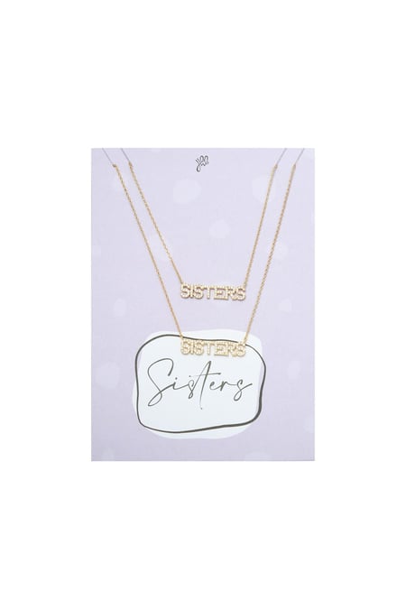 Kolye Kız Kardeş Seti Gold Copper 2