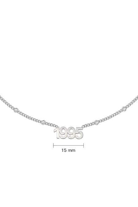 Collar Year 1995 Plata Acero inoxidable