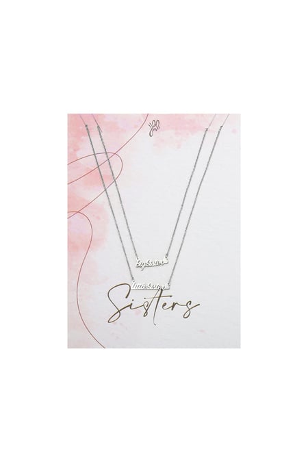 Ketting Big Little Sister Zilver Stainless Steel 2