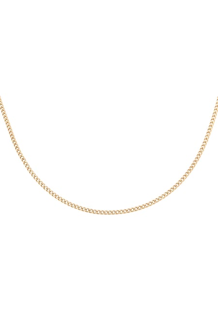 Ketting Tiny Plain Chains Goud kleur Stainless Steel 2