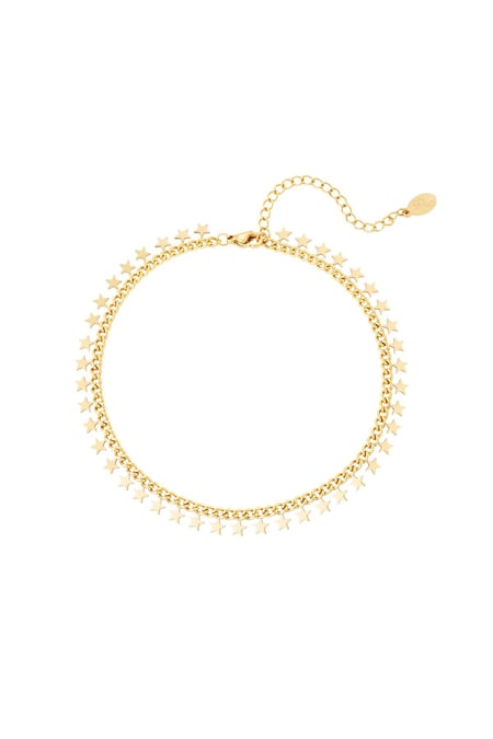 Paslanmaz çelik halhal yıldızlar Gold Stainless Steel (Pack with plastic bag) 2