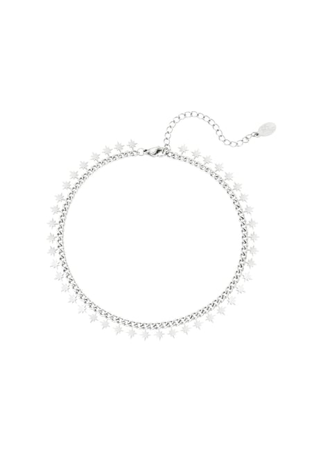 stainless steel anklet sparkling stars  2