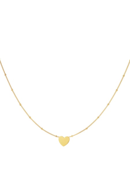 Minimalistic necklace heart Gold Color Stainless Steel 2