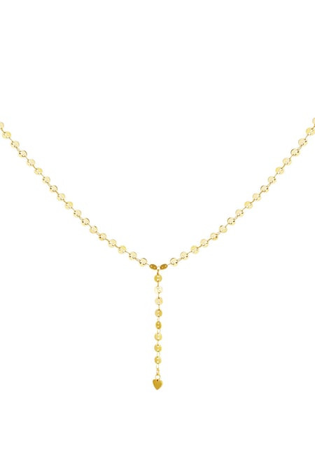 collier chaîne en y en acier inoxydable couleur or 2