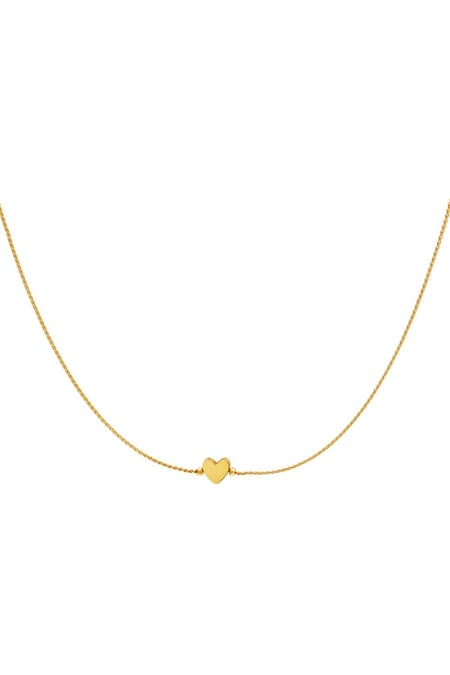 kolye kalp Gold Stainless Steel 2