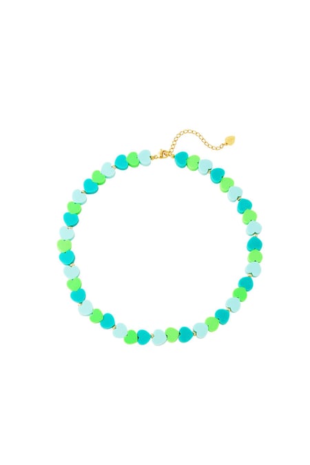 Kinderen - ketting zomerharten - Moeder-dochtercollectie Groen polymer clay 2