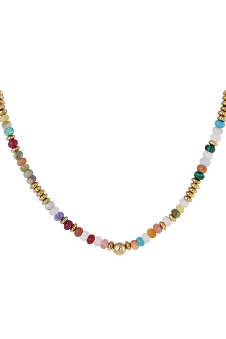 Collar con cuentas de piedras multicolores - Colección Piedra natural Stone 2