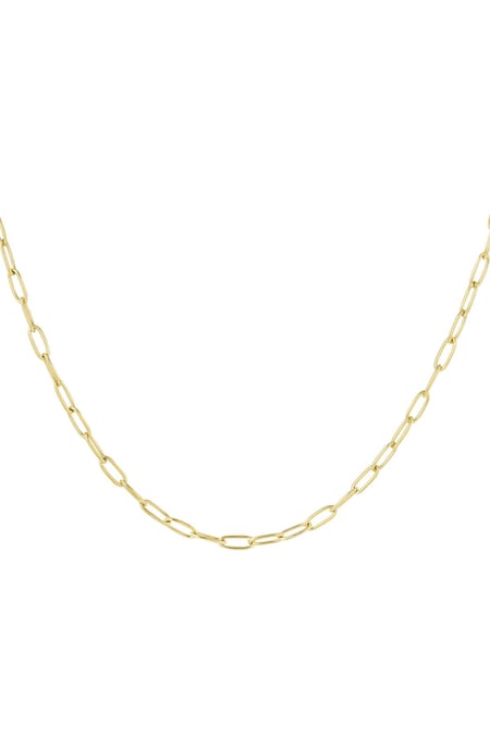 Gliederkette einfach Goldfarbe Edelstahl 2