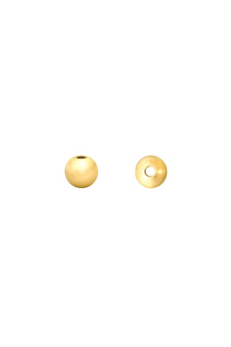 DIY Beads Ball 4MM Gold Color Stainless Steel 2