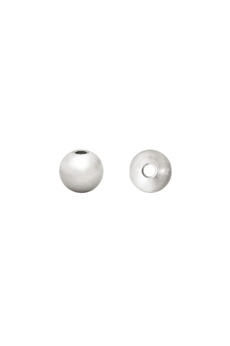 DIY Beads Ball 5MM Silver Color Stainless Steel 2