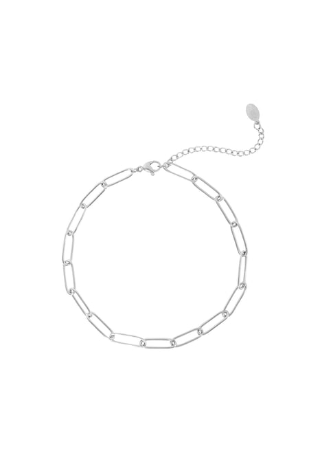 Anklet Plain Chain Silver Color Stainless Steel 2