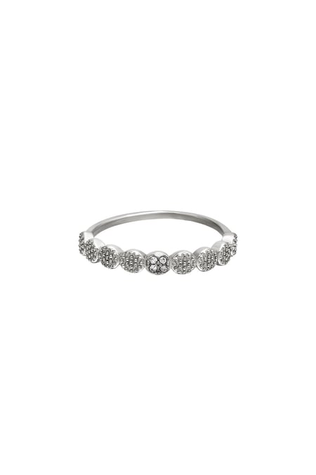 Anillo de acero inoxidable manchado Plata 16 2