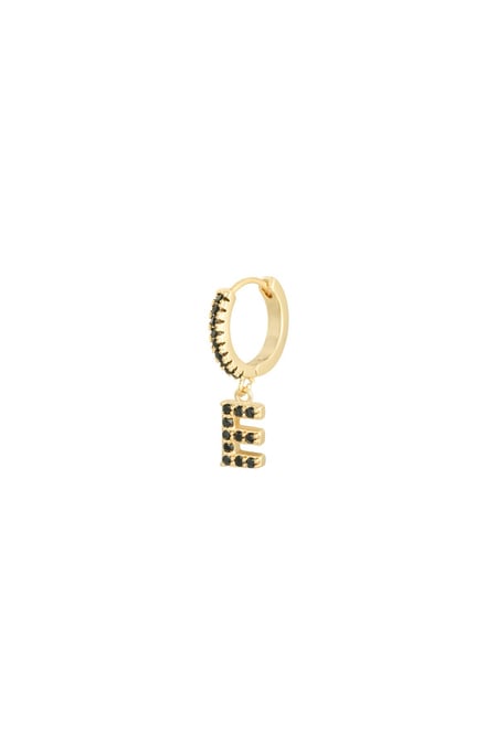 Orecchini Lettera E Black Copper 2