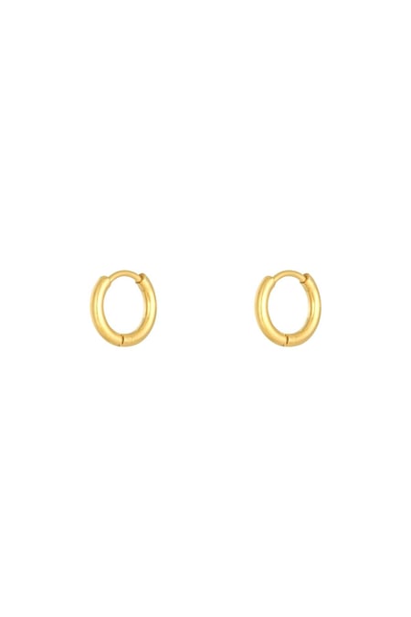 Ohrringe Little Hoops 1,2cm Goldfarbe Edelstahl 2