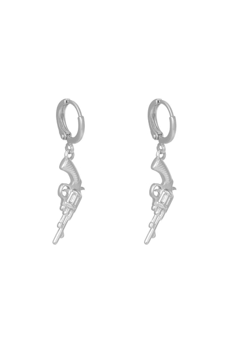 Earrings Gun Silver Color Copper 2