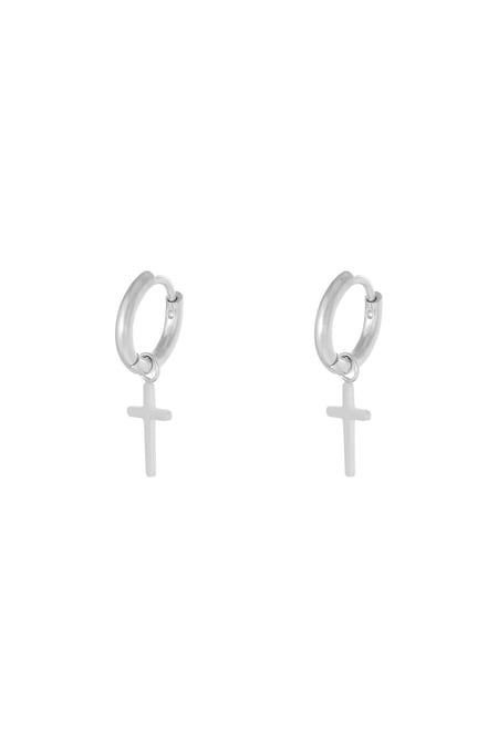 Pendientes Faith Plata Acero inoxidable 2