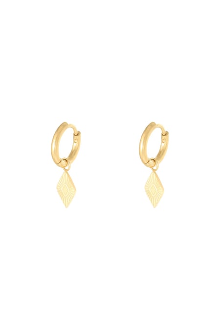 Pendientes Diamond Color dorado Acero inoxidable 2