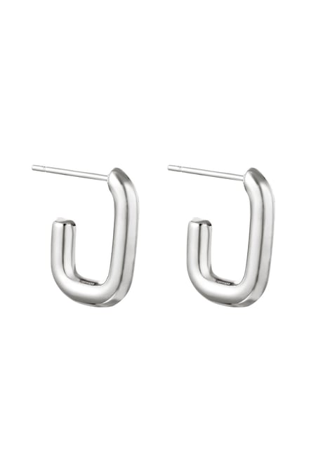 Boucles d'oreilles Shimmer Large Argenté Acier inoxydable 2